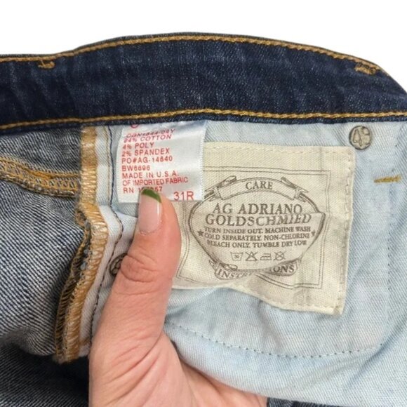 AG Adriano Goldschmied blue Belle flare jeans size 31R - Picture 7 of 11